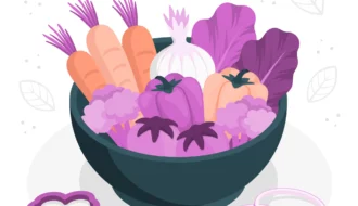 Illustration d'un bol de légumes.